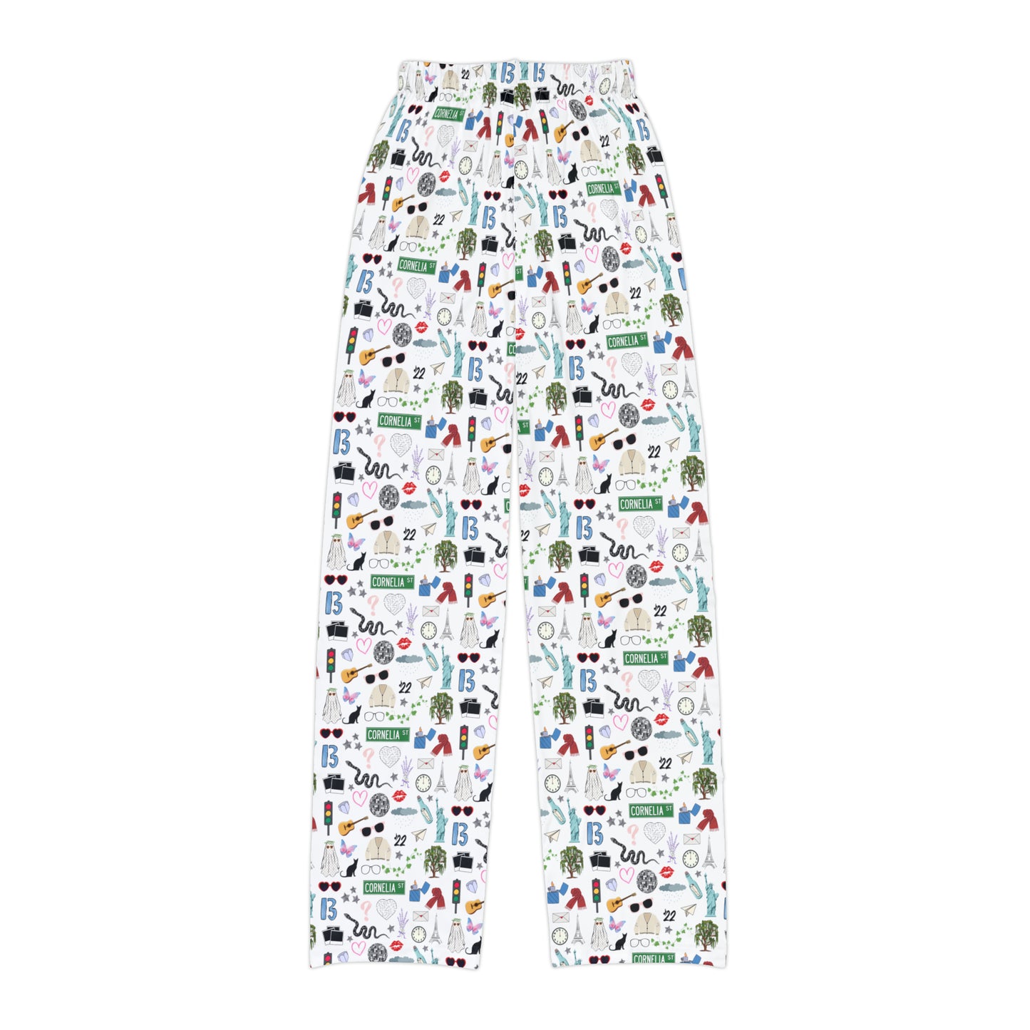 Iconic Eras Kids Pajama Pants - White Horse White