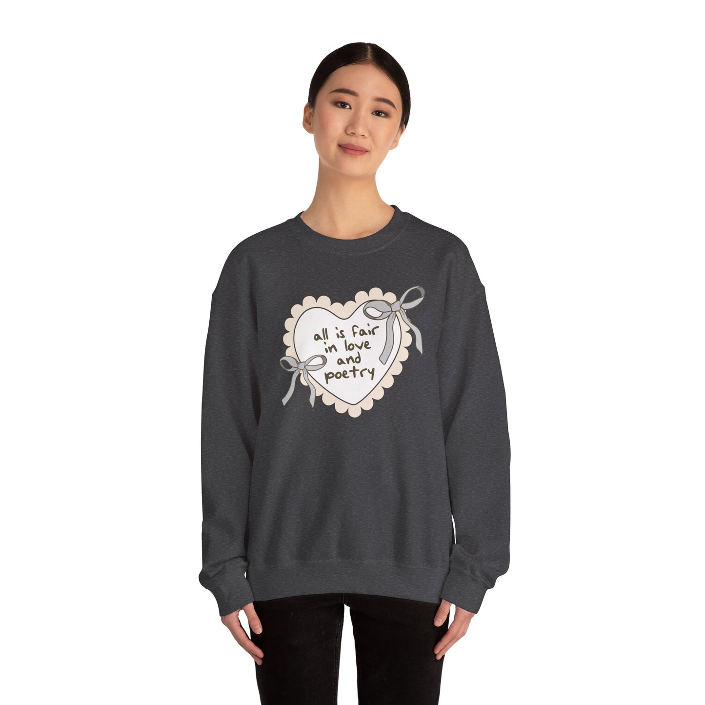 Love & Poetry Heart Crewneck Sweatshirt