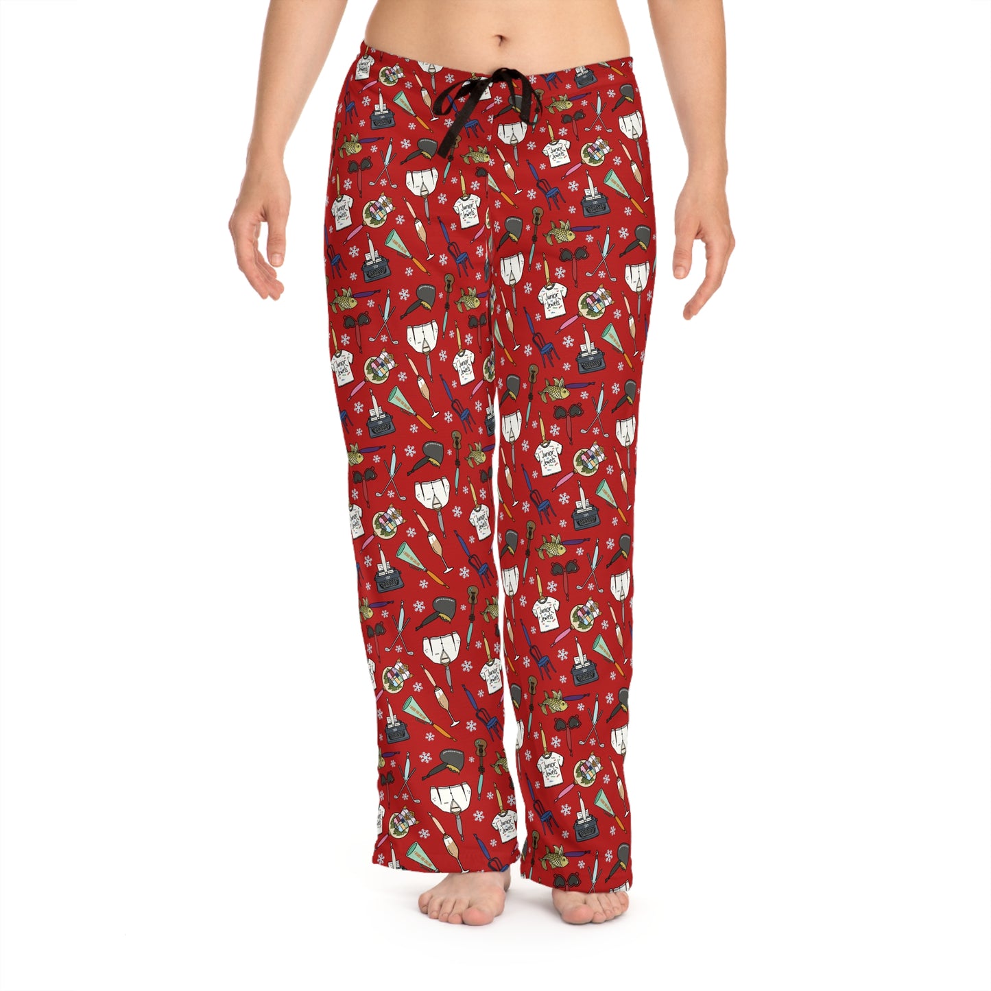 TS Holiday Ornaments Women's Pajama Pants - Swiftmas Red