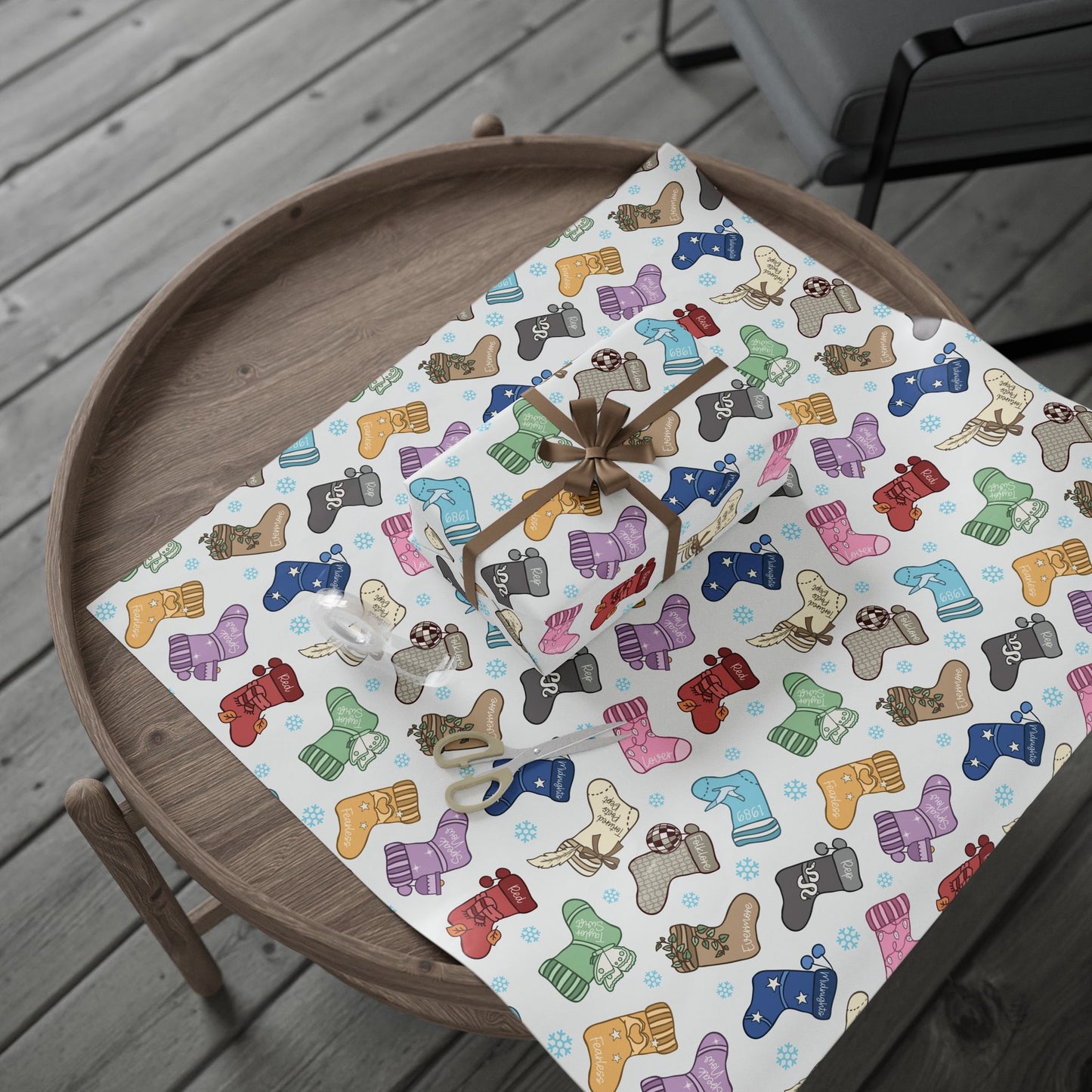 Eras Stockings Christmas Wrapping Paper