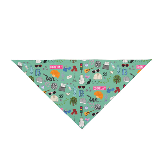 Iconic Eras Dog Bandana - Showgirl Green