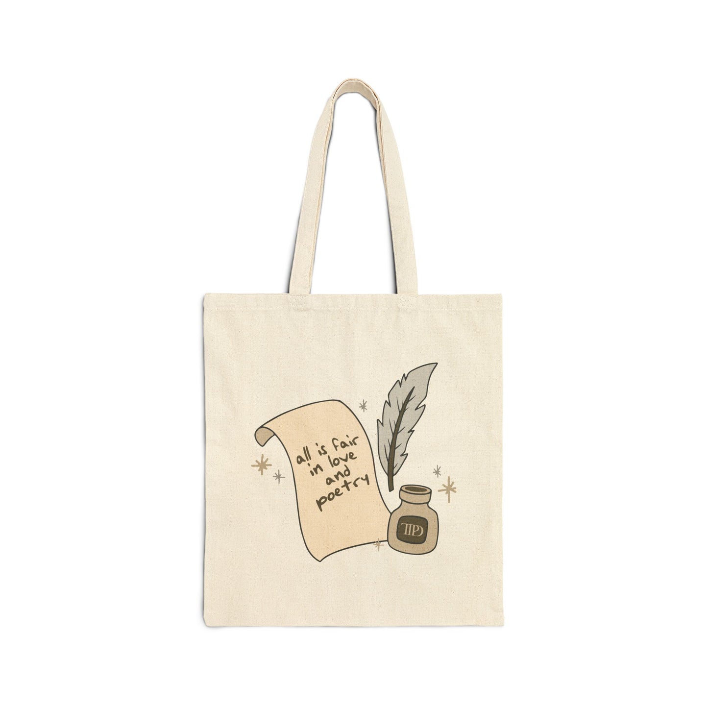 All is Fair in Love and Poetry Cotton Canvas Tote Bag