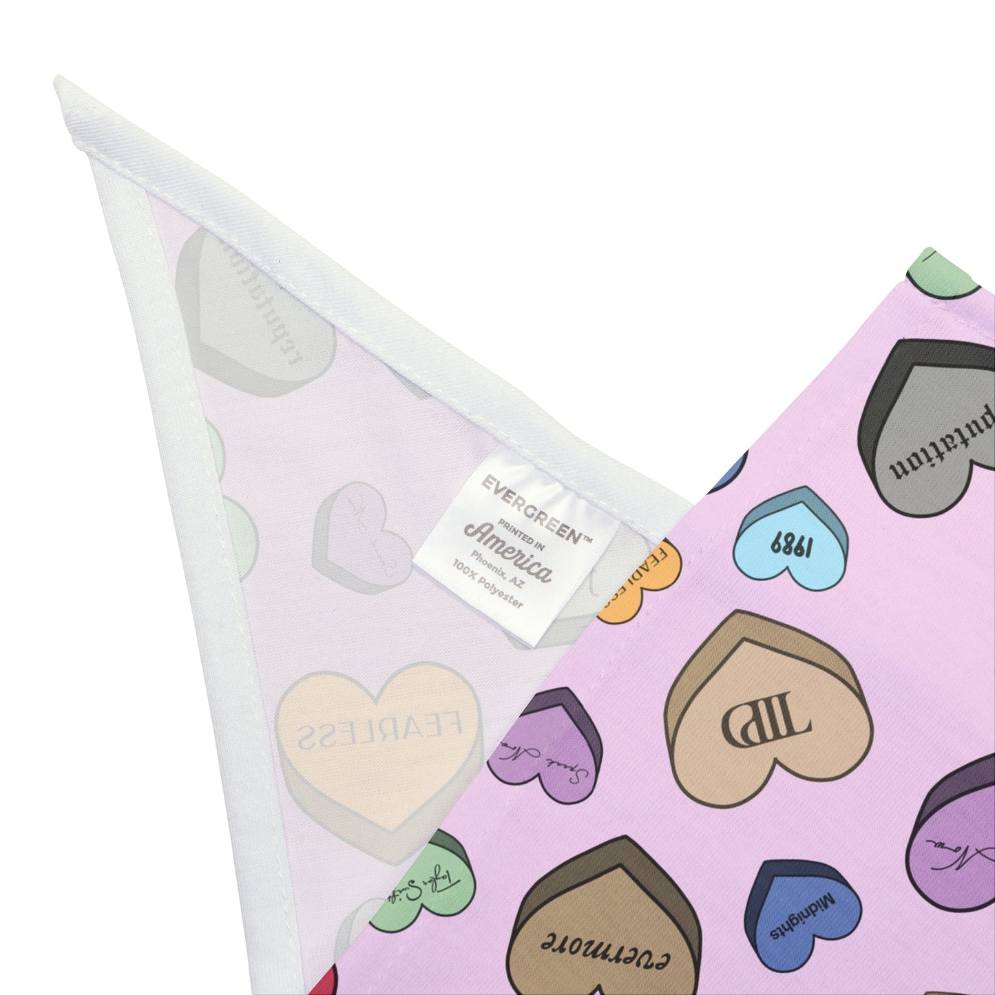 Eras Conversation Hearts Pet Bandana