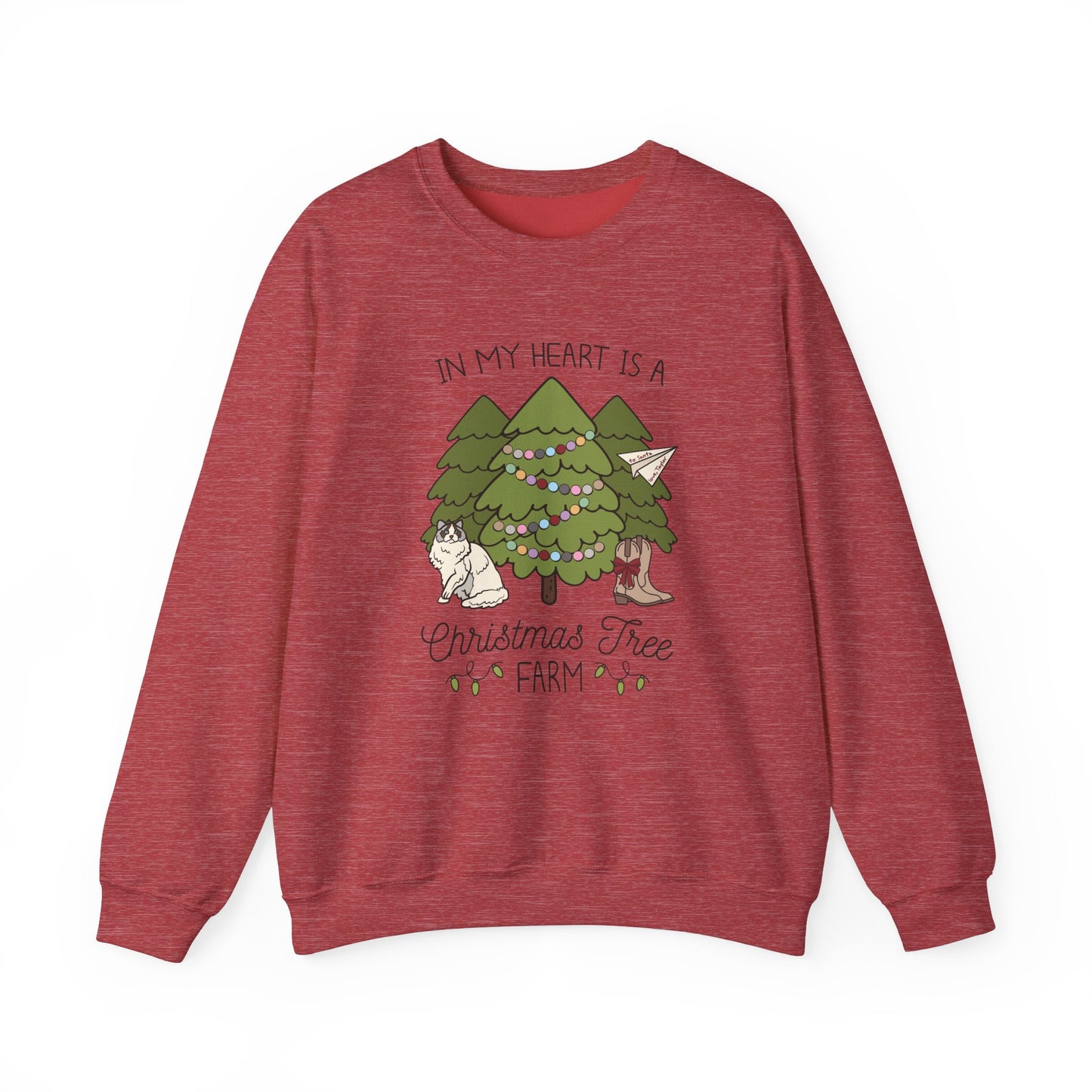 In My Heart Is A Christmas Tree Farm Crewneck Sweatshirt