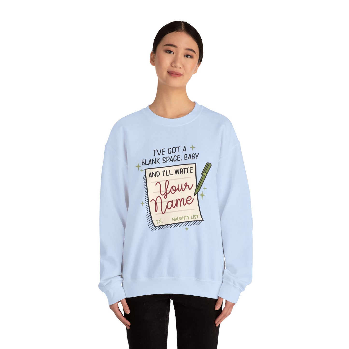 Blank Space (On The Naughty List) Crewneck Sweatshirt