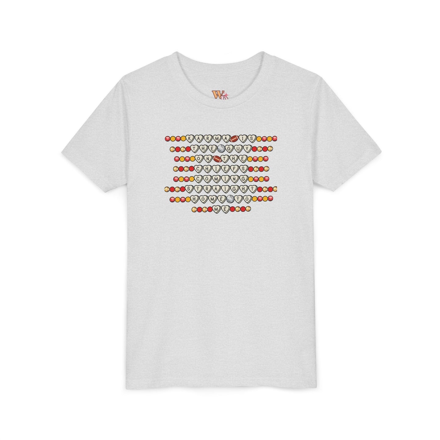 Karma Is The Guy On The Chiefs Friendship Bracelet Youth Short Sleeve Tee