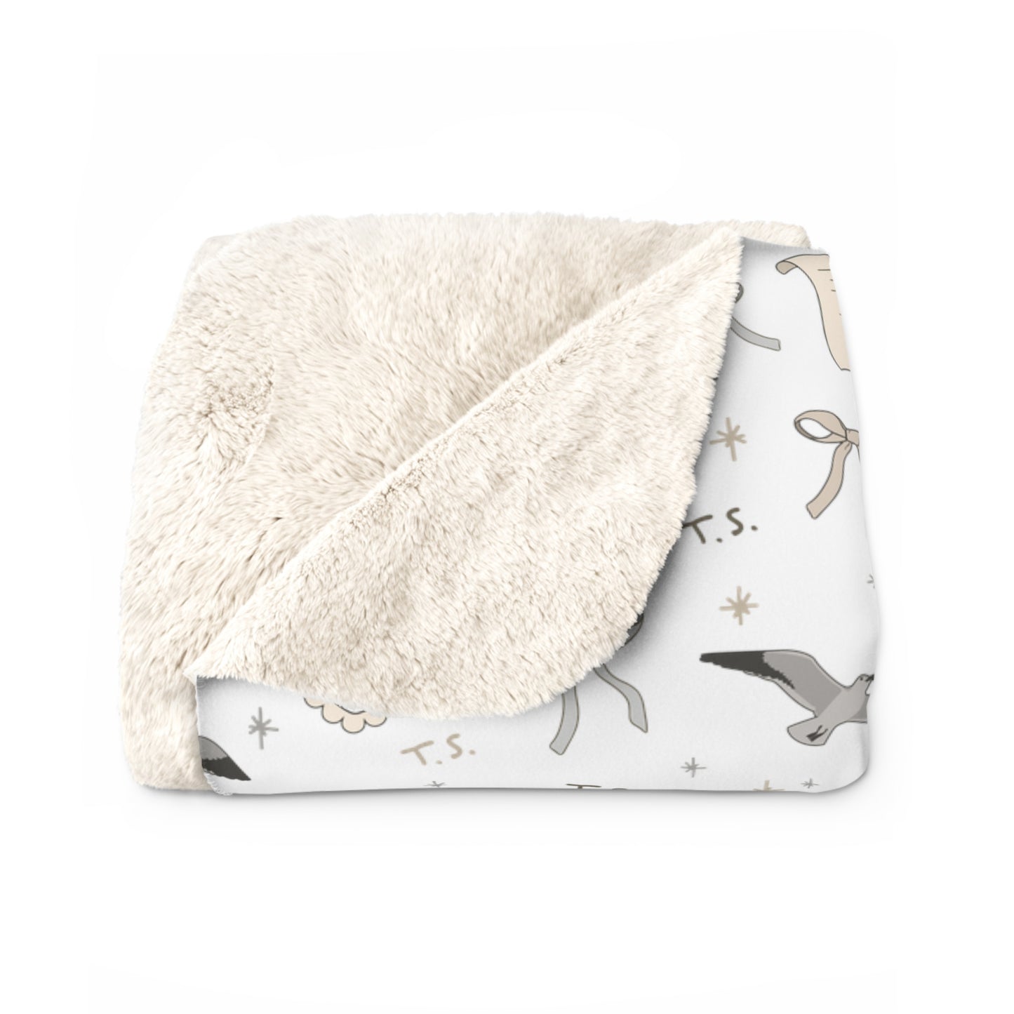 Love and Poetry Sherpa Fleece Blanket