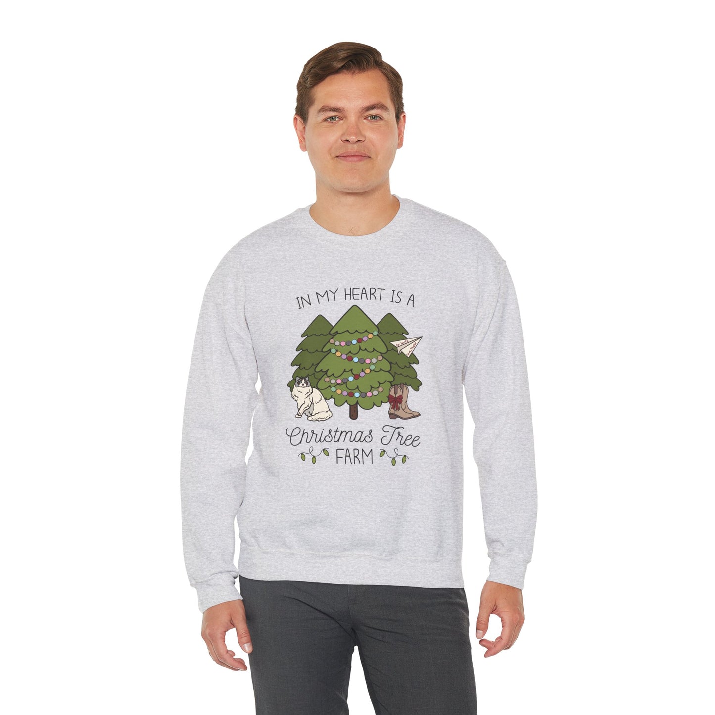 In My Heart Is A Christmas Tree Farm Crewneck Sweatshirt