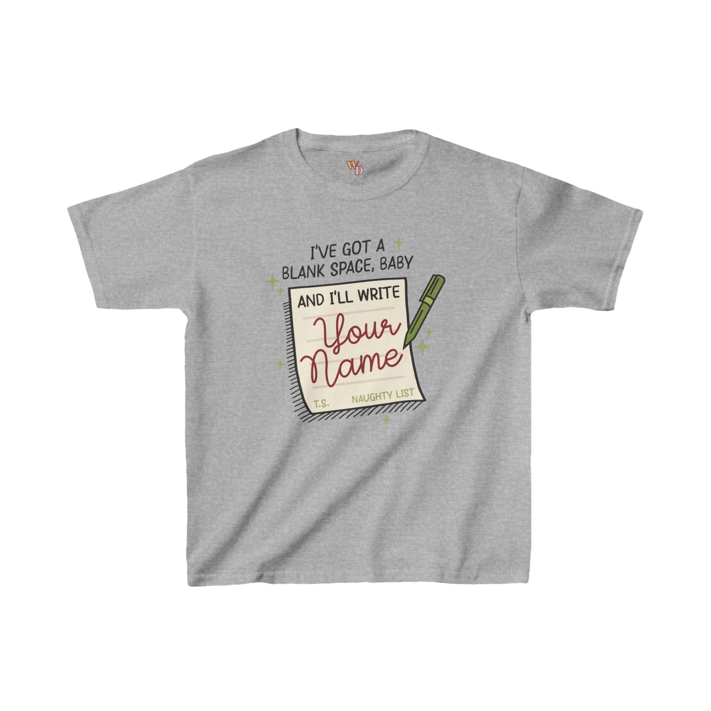 Kids Blank Space (On The Naughty List) Tee