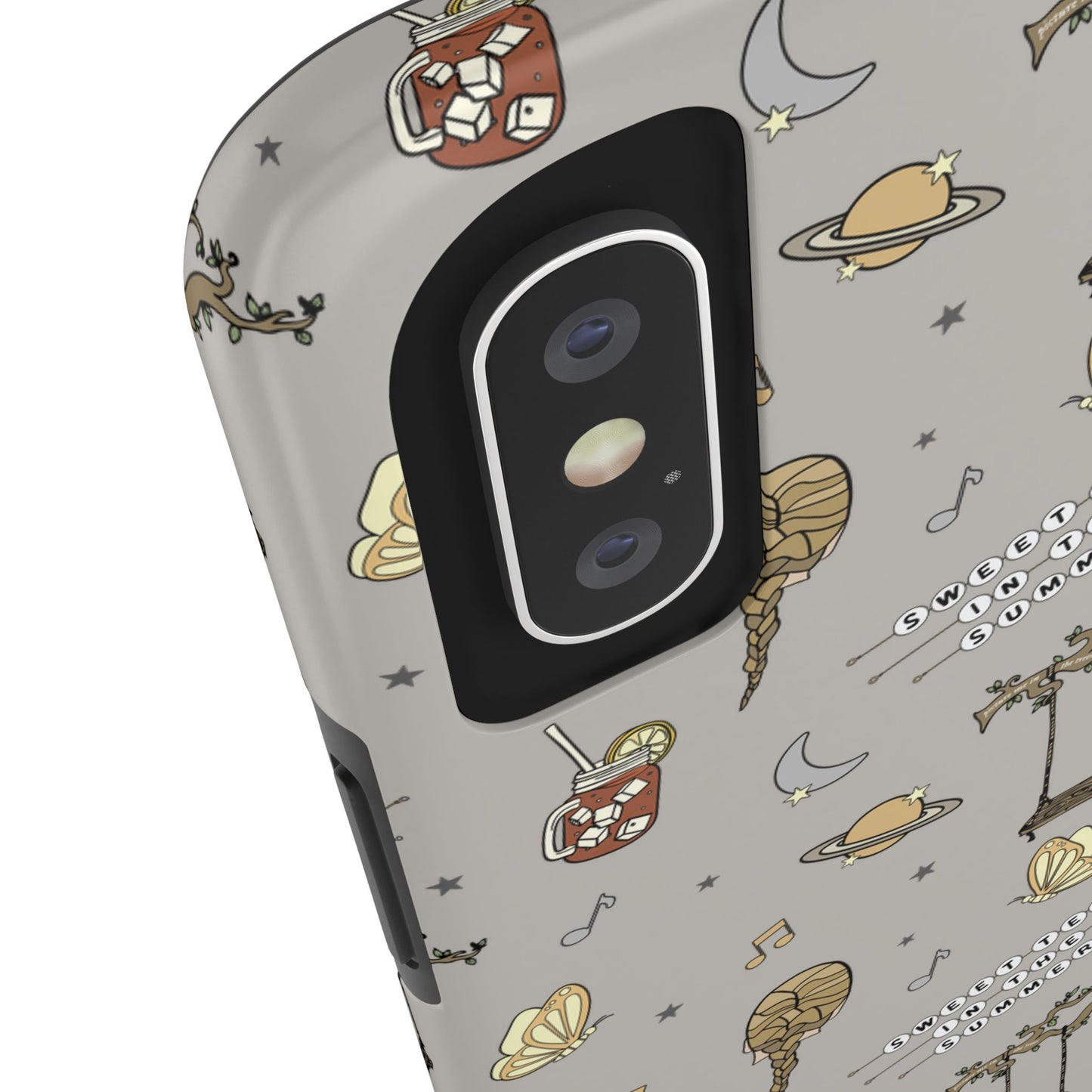 Moon and Saturn Tough Phone Case